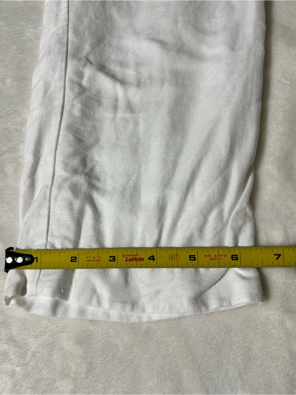 LOFT White Linen-Blend Pleated Paperbag Waist Tapered Pants Size XS - Picture 6 of 13